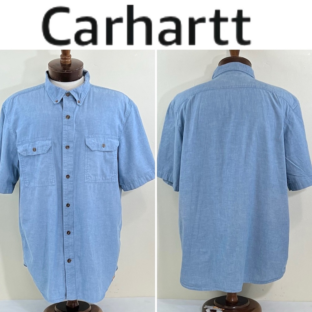 Carhartt Men's Relaxed Fit Short Sleeve Button Down Shirt